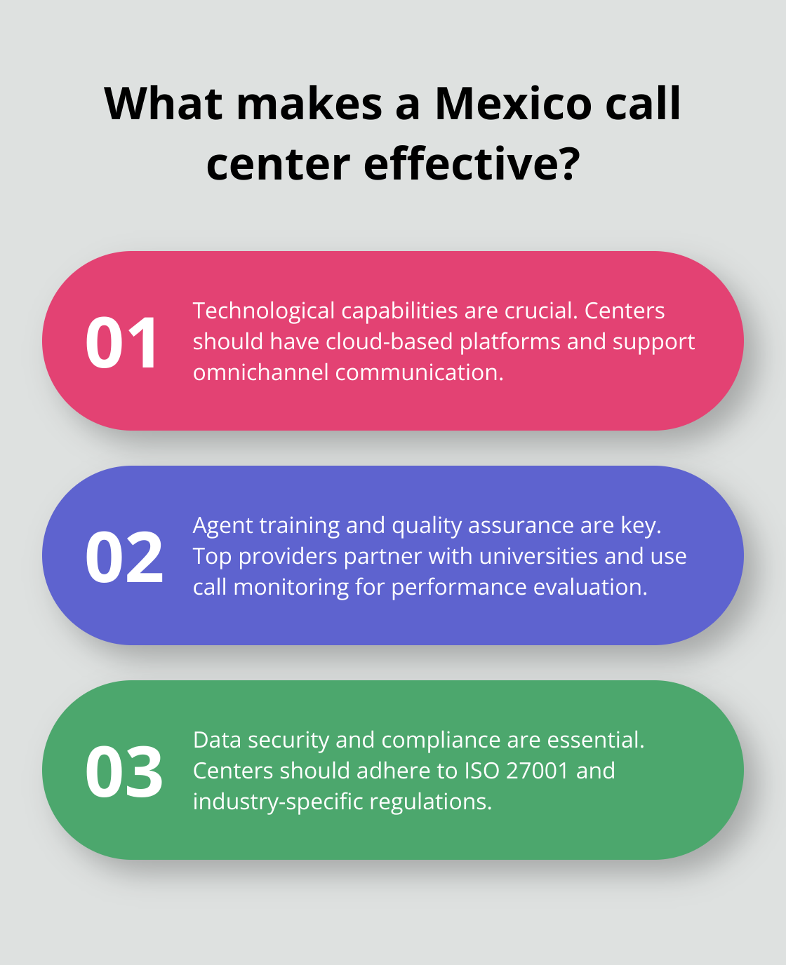 Infographic: What makes a Mexico call center effective? - Mexico nearshore